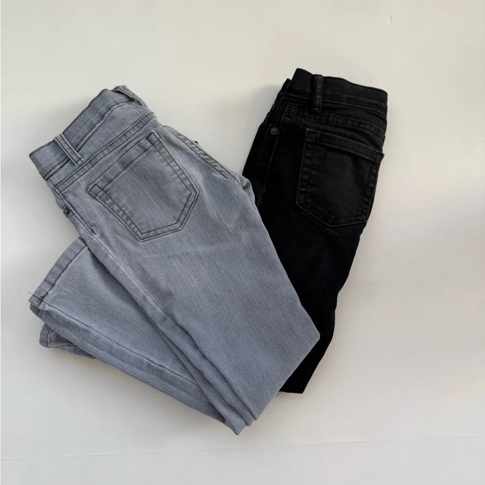 The Children’s Place Girls Super Skinny Jeans Size 6 Bundle Black & Gray